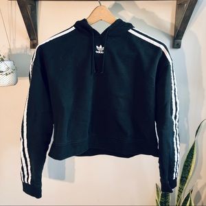 FINAL PRICE🌼Adidas Black Cropped Hoodie Sweater